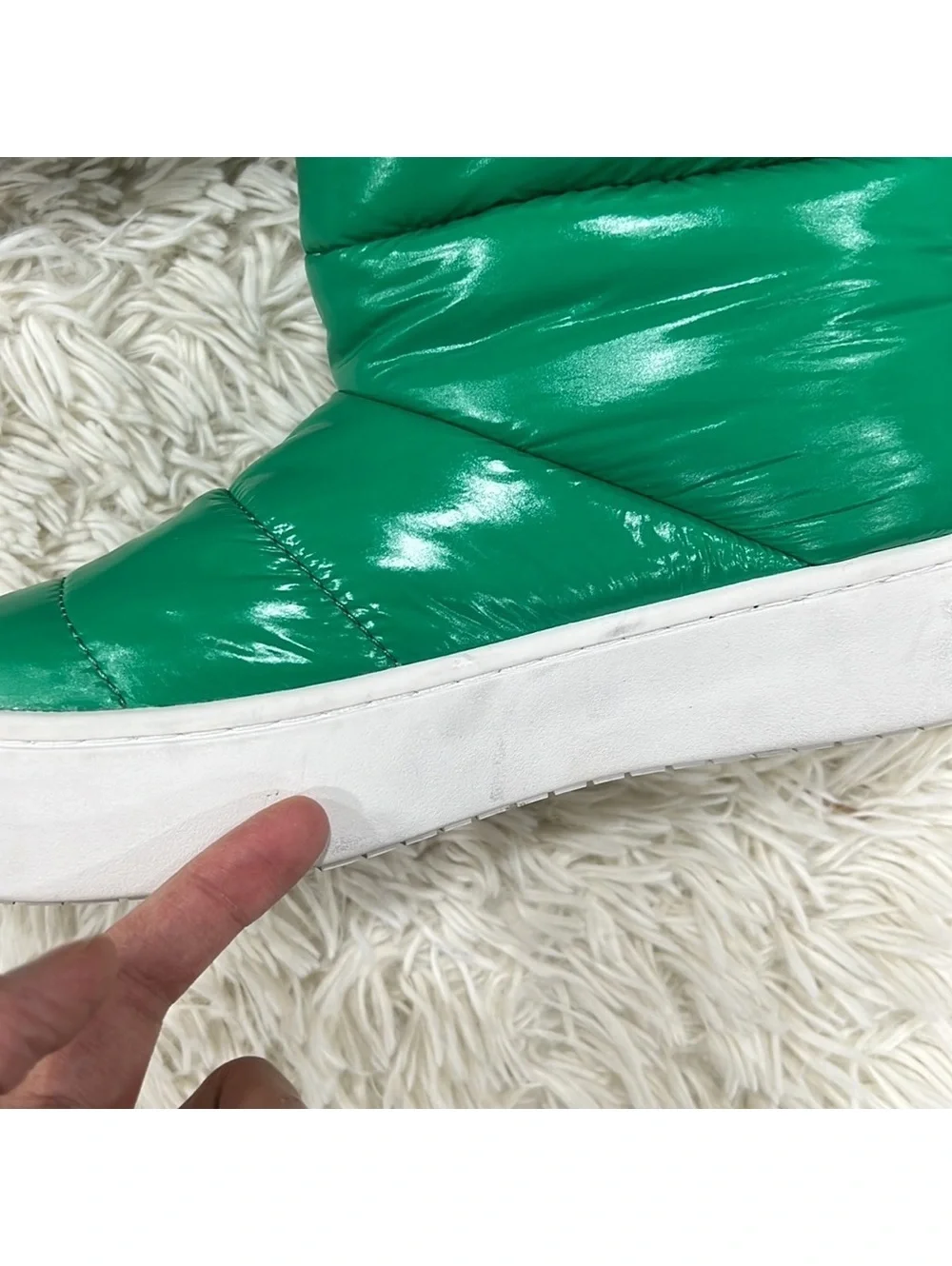 JEFFREY CAMPBELL SNOWED 2 PLATFORM WINTER BOOT IN GREEN